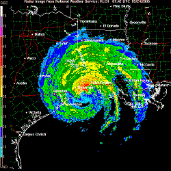 Radarbild Lake Charles, Louisiana