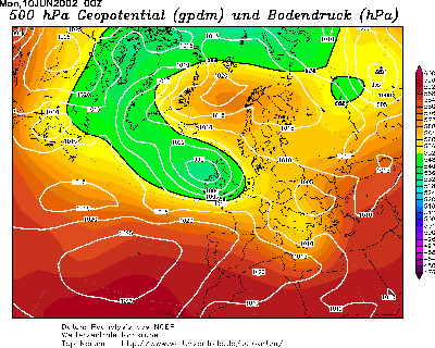 Wetterlage 10. Juni 2002, 00 UTC