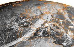 Satellitenbild des Orkantiefs