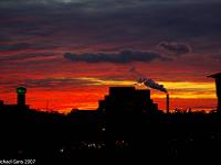 Sonnenuntergang in Oberhausen am 20.10.07