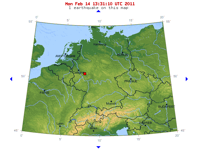 Erdbebenkarte