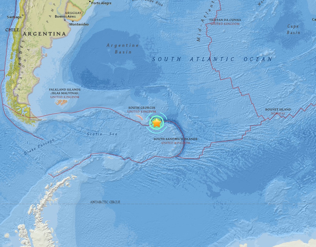 Schweres Erdbeben unter dem Südatlantik Schweres Erdbeben unter dem Südatlantik