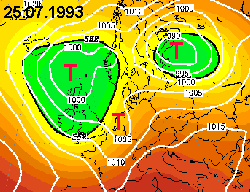 Wetterlage 25.07.1993