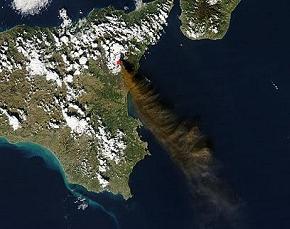 Rauchfahne des Ätna